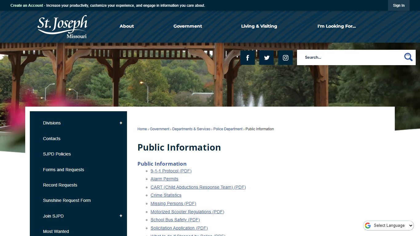 Public Information | St. Joseph, MO - Official Website